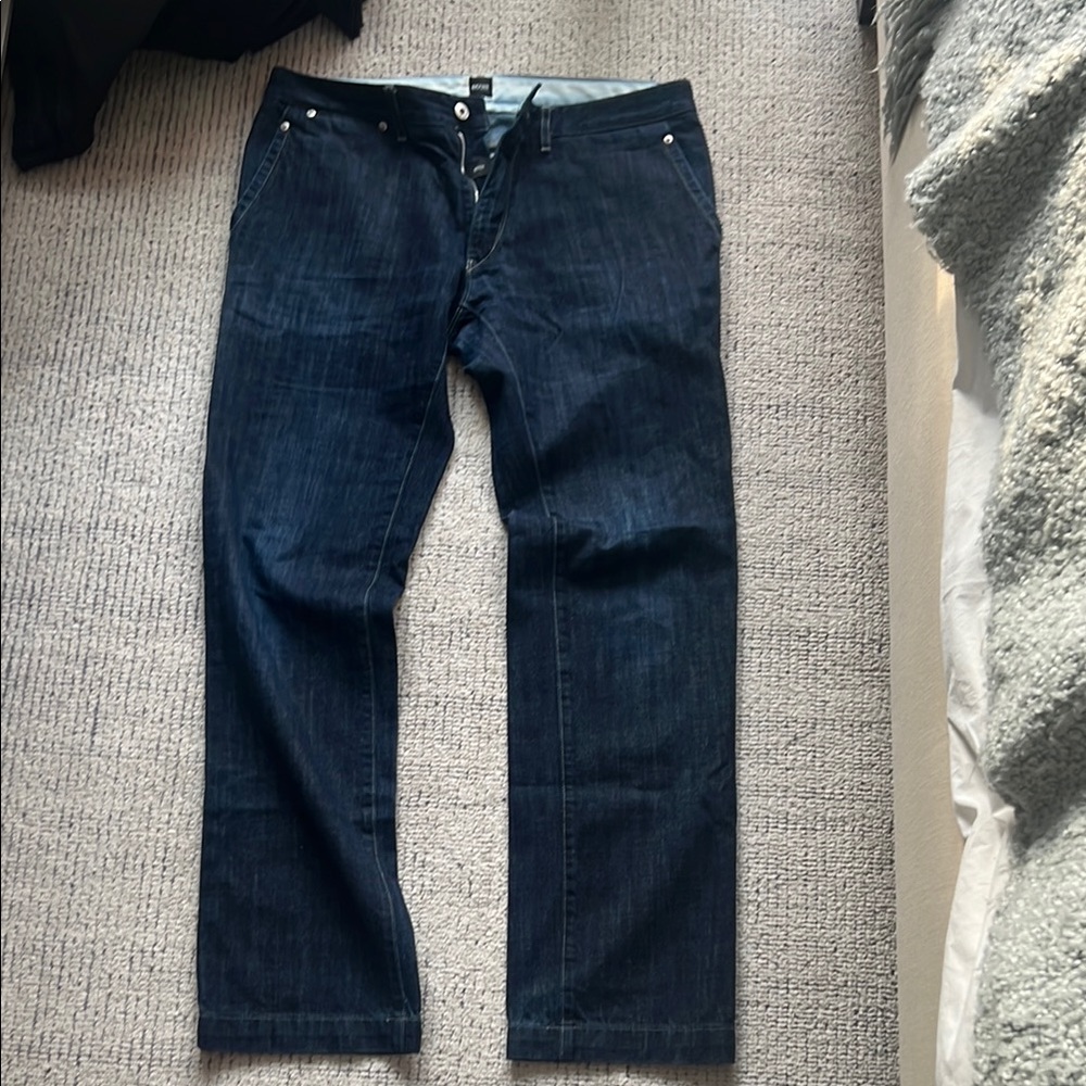 BOSS Men's Dark Blue Jeans